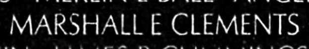 clements's name engraved in the Wall